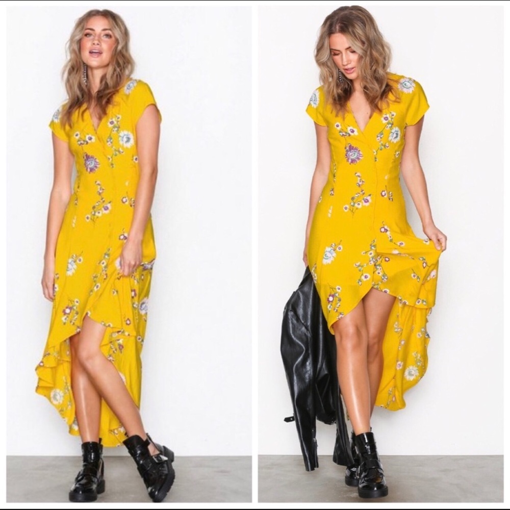 Free People NWT Lost In You Floral Midi Dress L - Picture 2 of 8